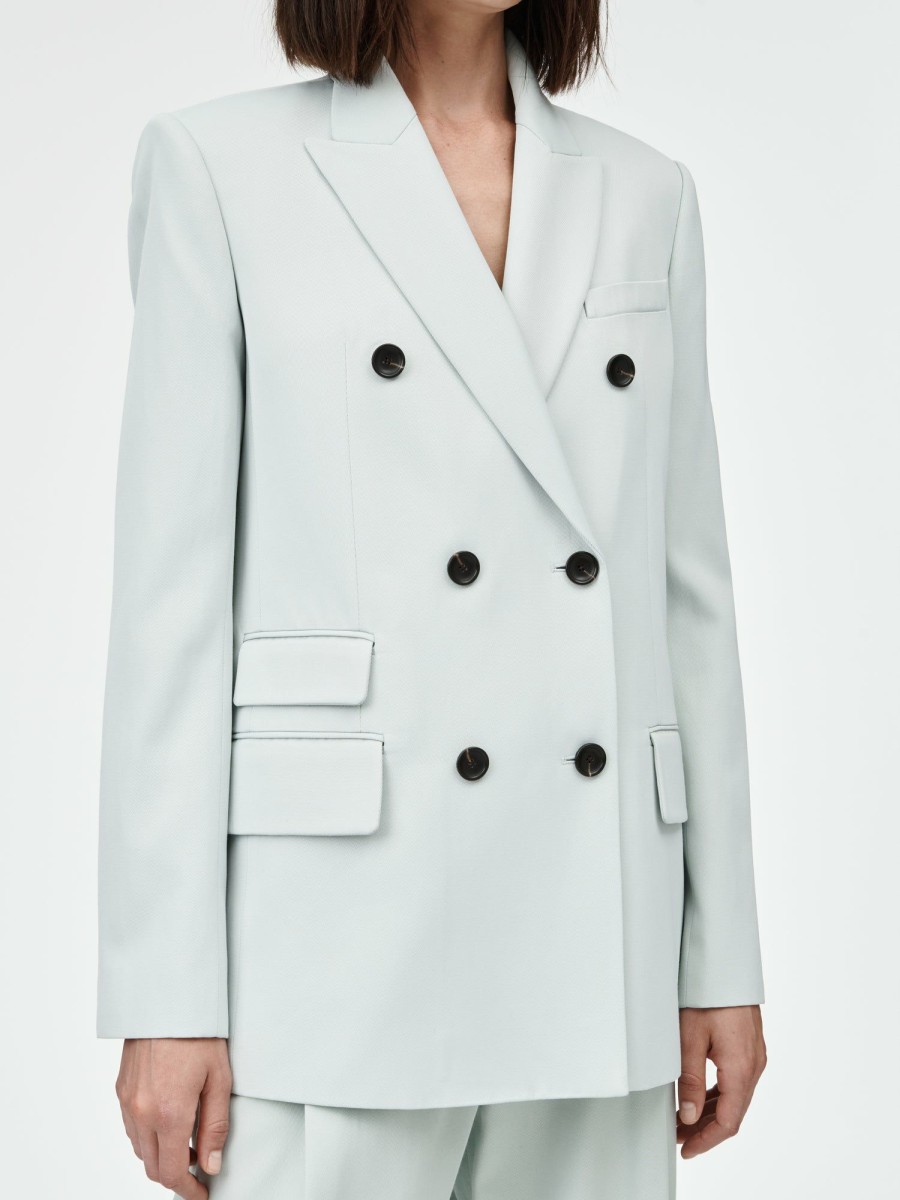 Blazers Maria Mcmanus | Billiet Double Breasted Blazer In Seaglass