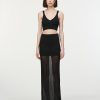 Skirts Maria Mcmanus | Crepe Ribbed Skirt In Black