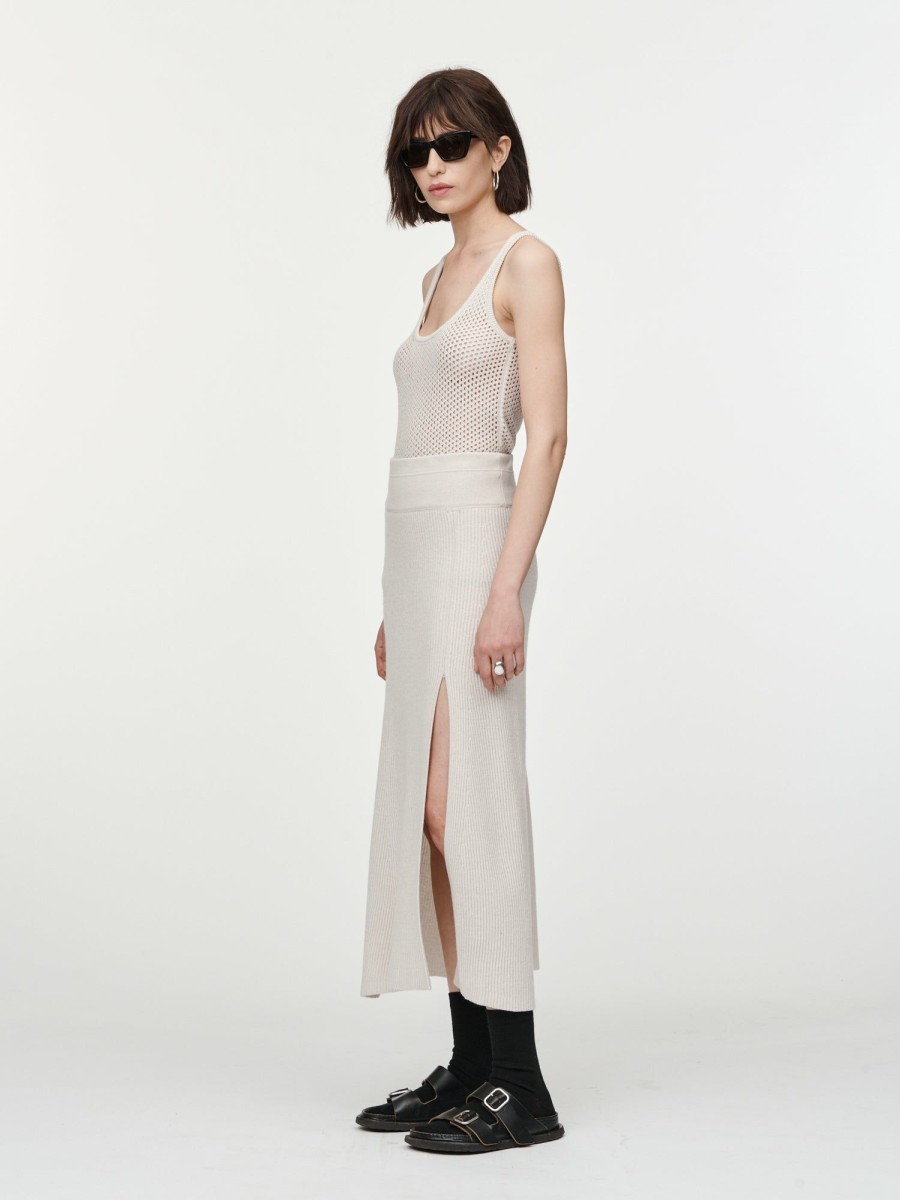 Skirts Maria Mcmanus | Slit Front Skirt In Ivory