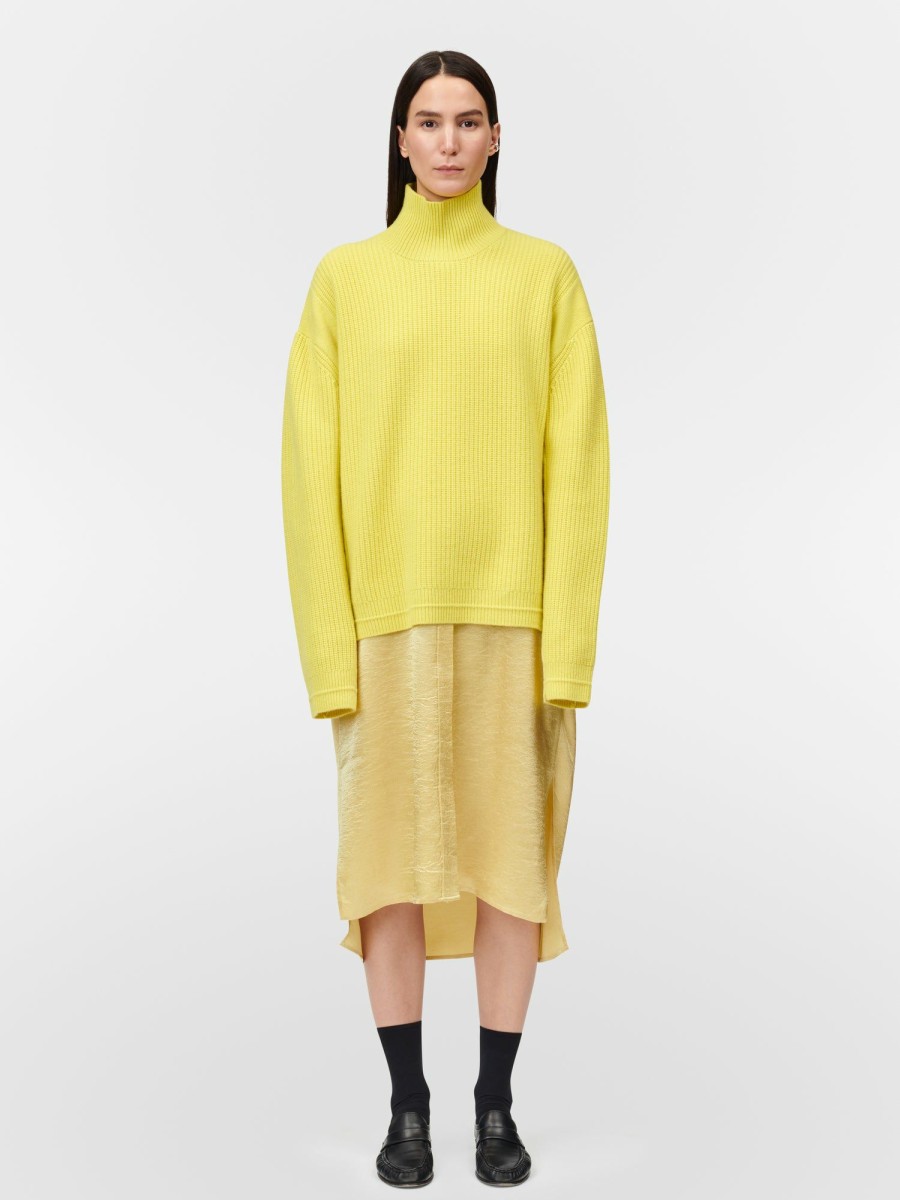 Sweaters Maria Mcmanus | Oversized Turtleneck In Maize Yellow