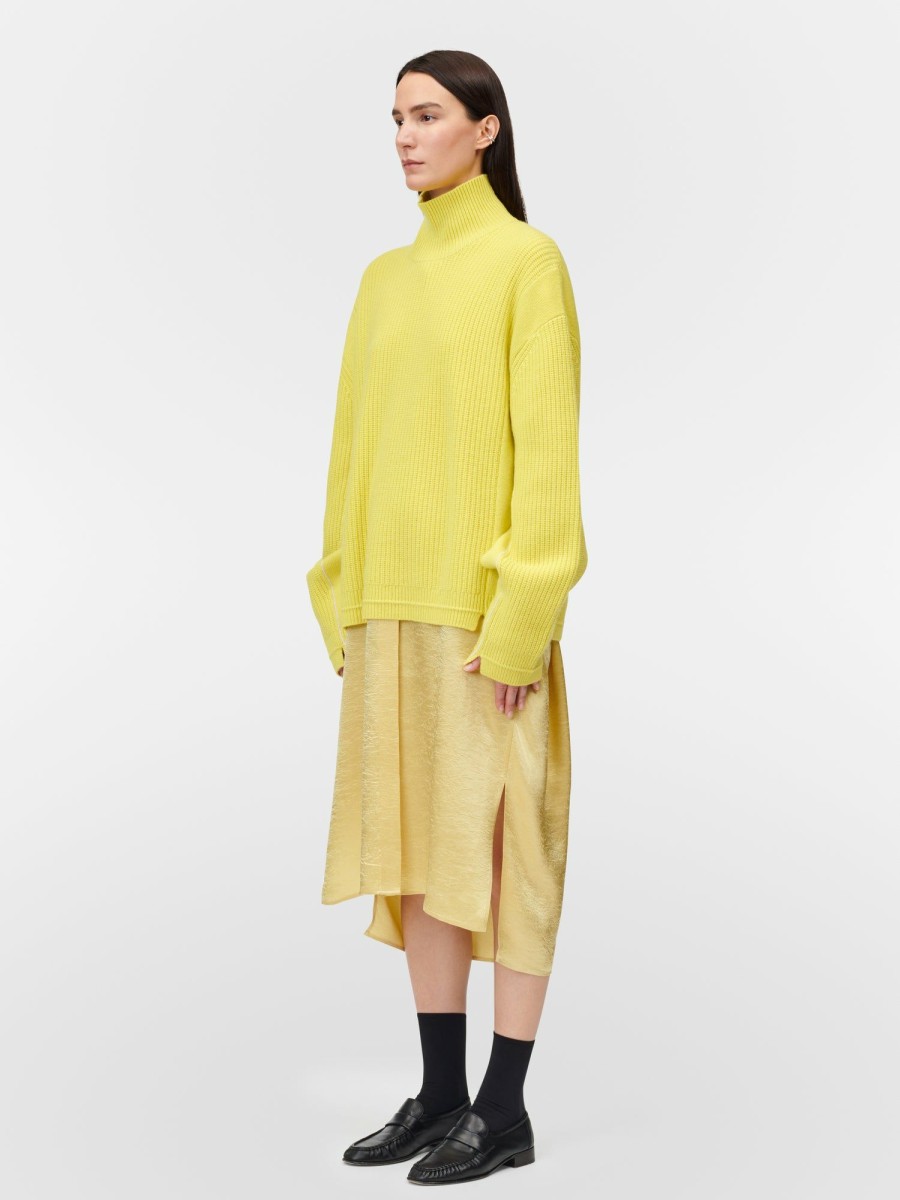 Sweaters Maria Mcmanus | Oversized Turtleneck In Maize Yellow