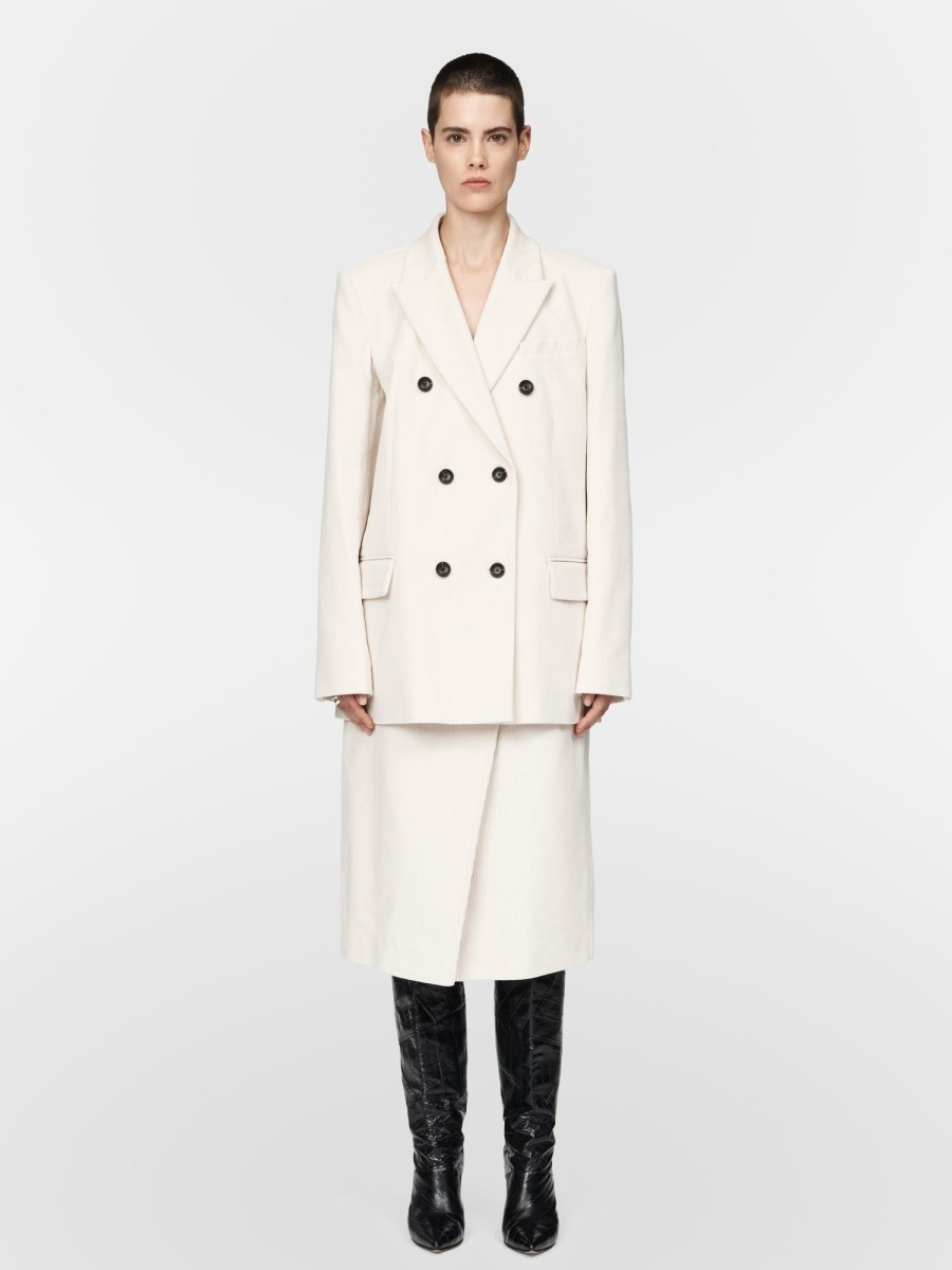 Blazers Maria Mcmanus | Oversized Double Breasted Jacket In Ivory