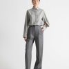 Trousers Maria Mcmanus | High Waisted Pleat Front Pant In Medium Heather Grey