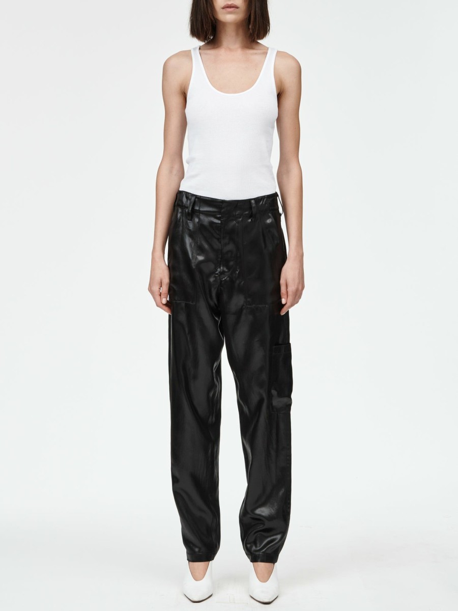 Trousers Maria Mcmanus | Belted Carpenter Pant In Black