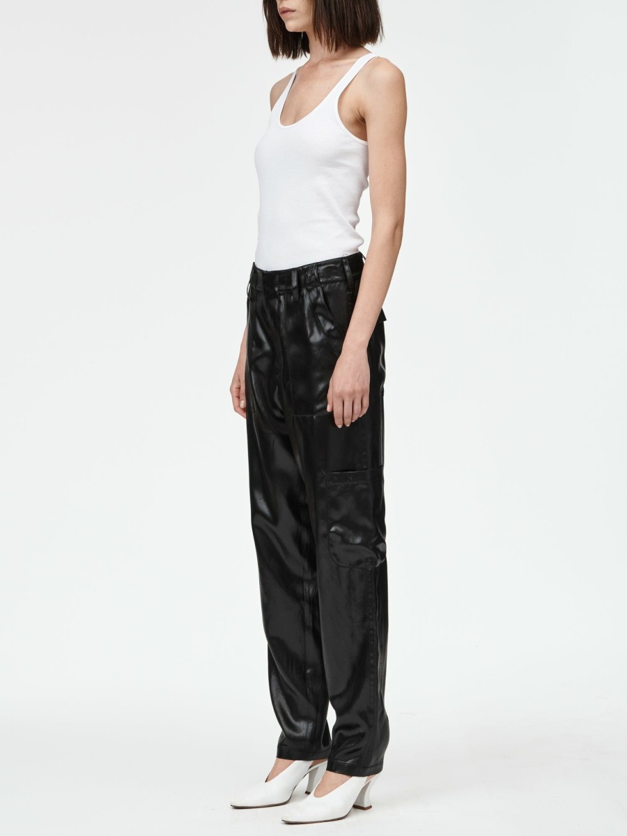 Trousers Maria Mcmanus | Belted Carpenter Pant In Black