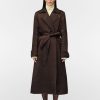 Outerwear Maria Mcmanus | Quilted Trench Coat In Chocolate