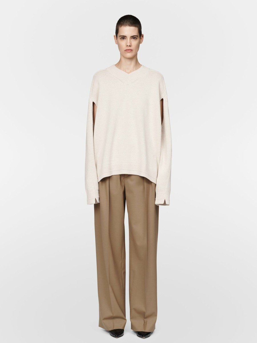 Sweaters Maria Mcmanus | Cape V-Neck In Crema