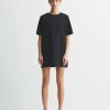 Dresses Maria Mcmanus | Mini Cocoon Dress In Black Poplin