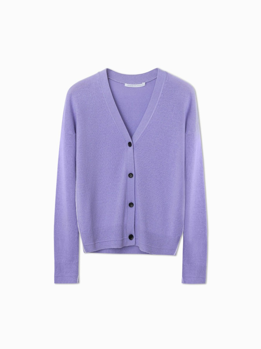 Sweaters Maria Mcmanus | Boyfriend Cardigan In Lilac