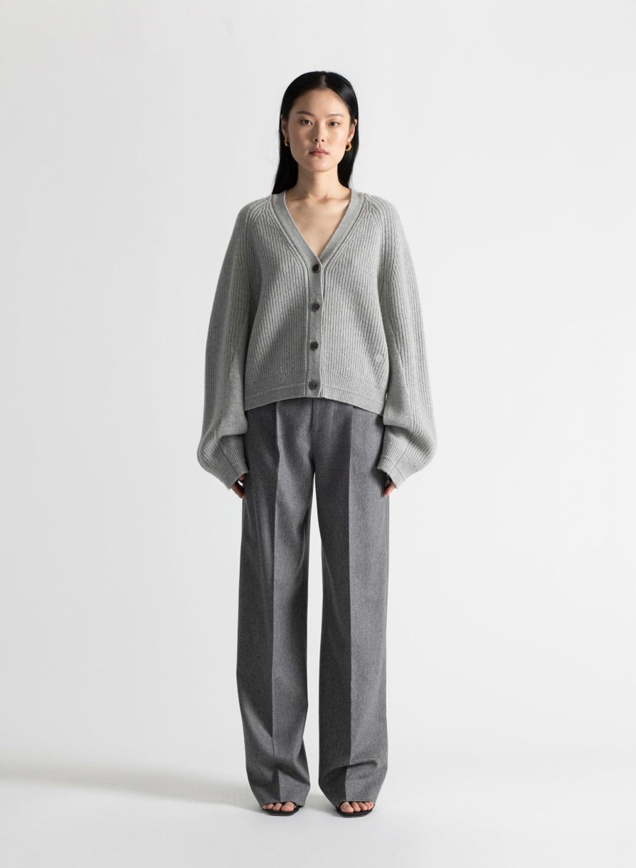 Sweaters Maria Mcmanus | Split Sleeve Cocoon Cardigan In Heather Grey