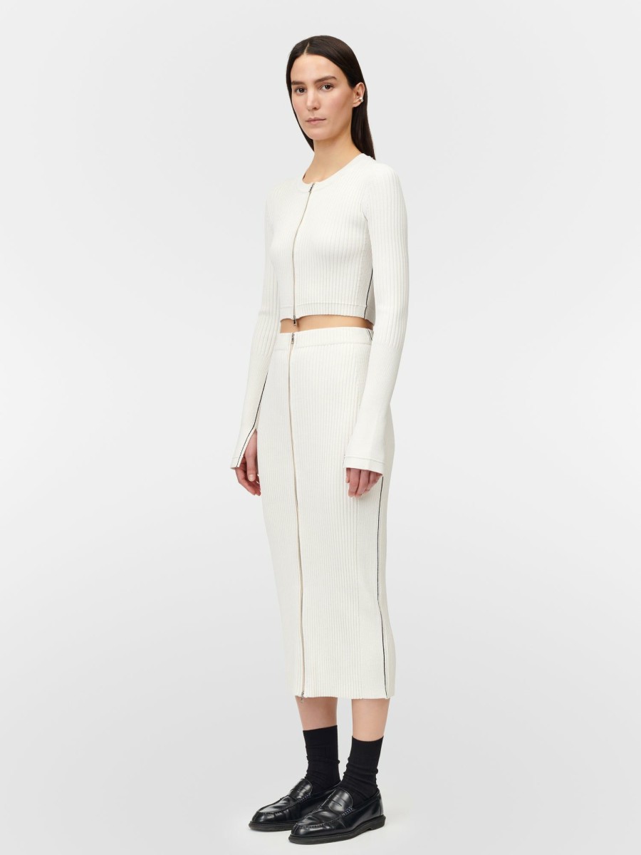 Skirts Maria Mcmanus | Zip Tube Skirt In Ivory