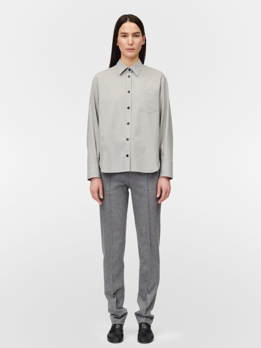 Shirts Maria Mcmanus | Oversized Shirt In Light Heather Grey