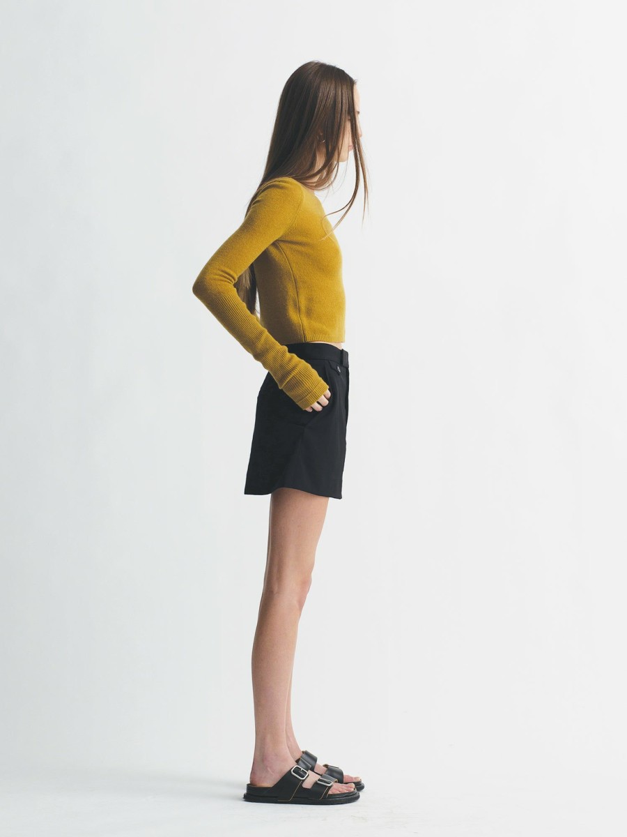 Sweaters Maria Mcmanus | Open Stitch Cashmere Crew In Mustard