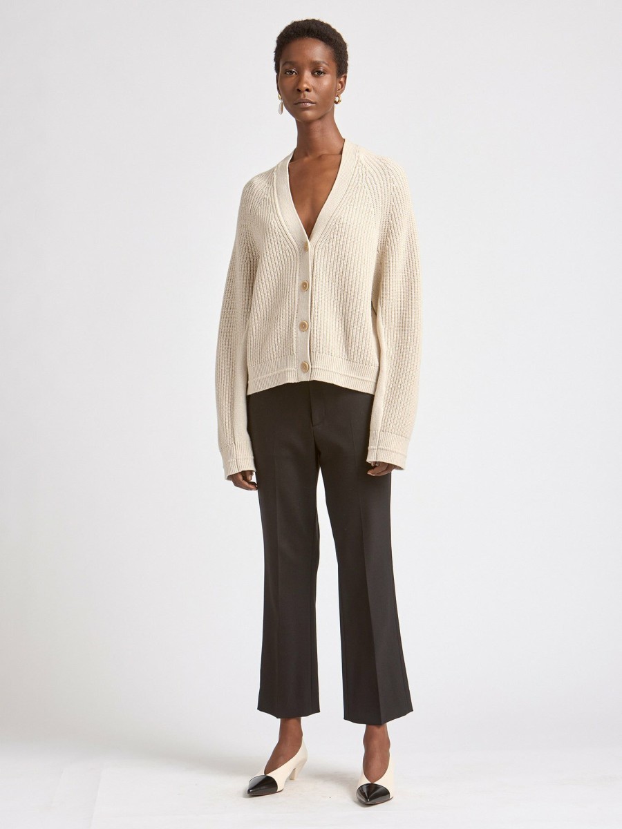 Sweaters Maria Mcmanus | Split Sleeve Cocoon Cardigan In Crema