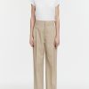 Trousers Maria Mcmanus | Mid Rise Single Pleat Front Trouser In Sand