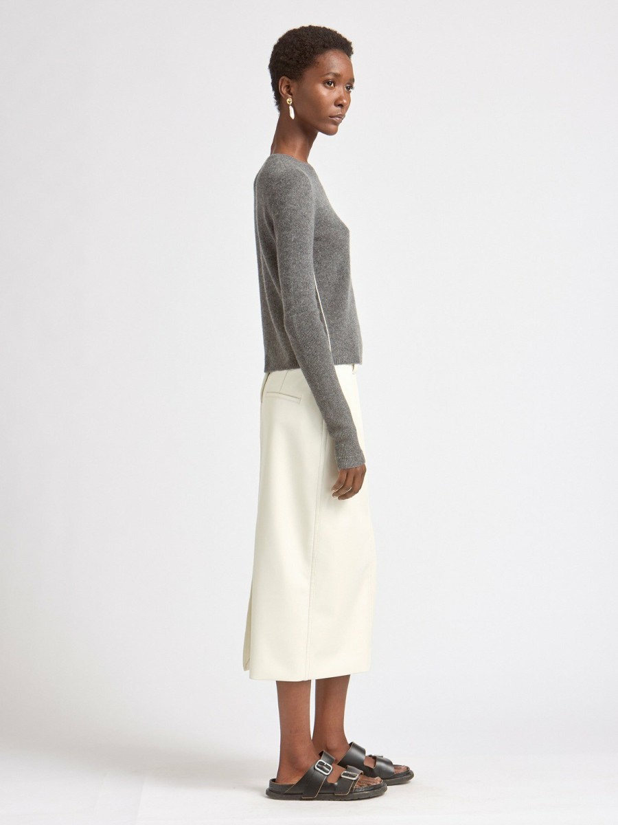 Sweaters Maria Mcmanus | Feather Weight Crew In Charcoal