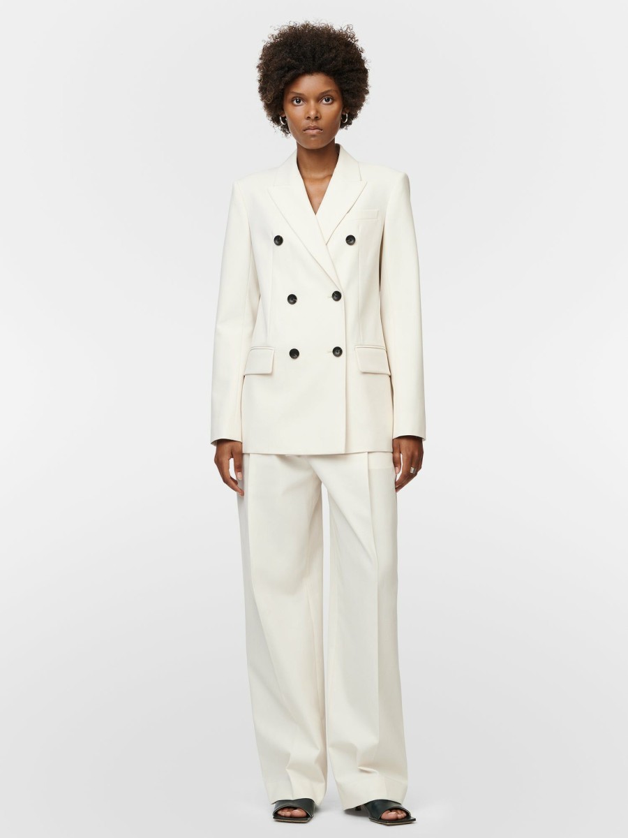 Blazers Maria Mcmanus | Double Breasted 6 Button Blazer In Ivory