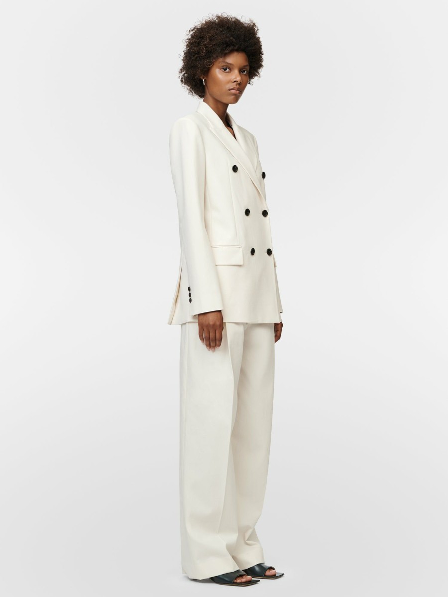 Blazers Maria Mcmanus | Double Breasted 6 Button Blazer In Ivory