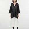 Sweaters Maria Mcmanus | Crochet Polo Tunic In Black