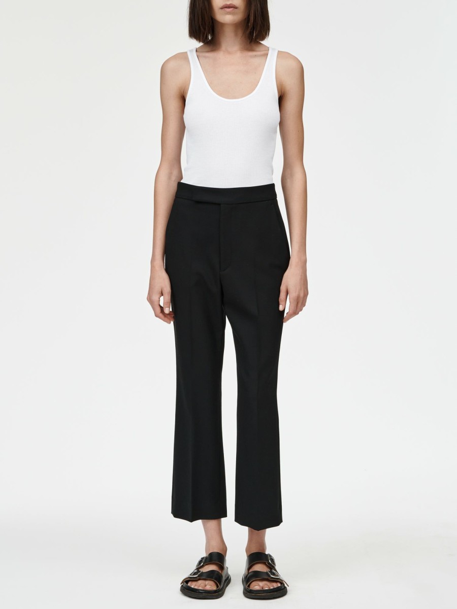 Trousers Maria Mcmanus | High Waisted Crop Trouser In Black