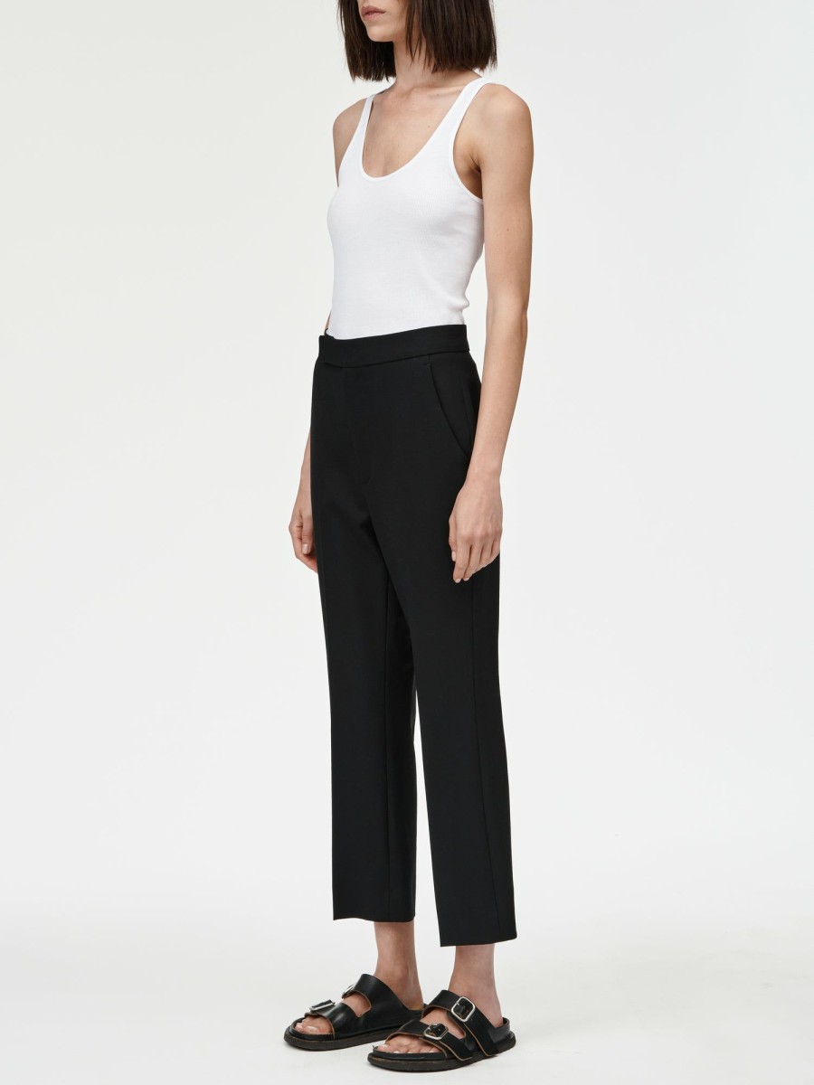 Trousers Maria Mcmanus | High Waisted Crop Trouser In Black