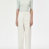 Trousers Maria Mcmanus | Mid Rise Single Pleat Front Trouser In Ivory