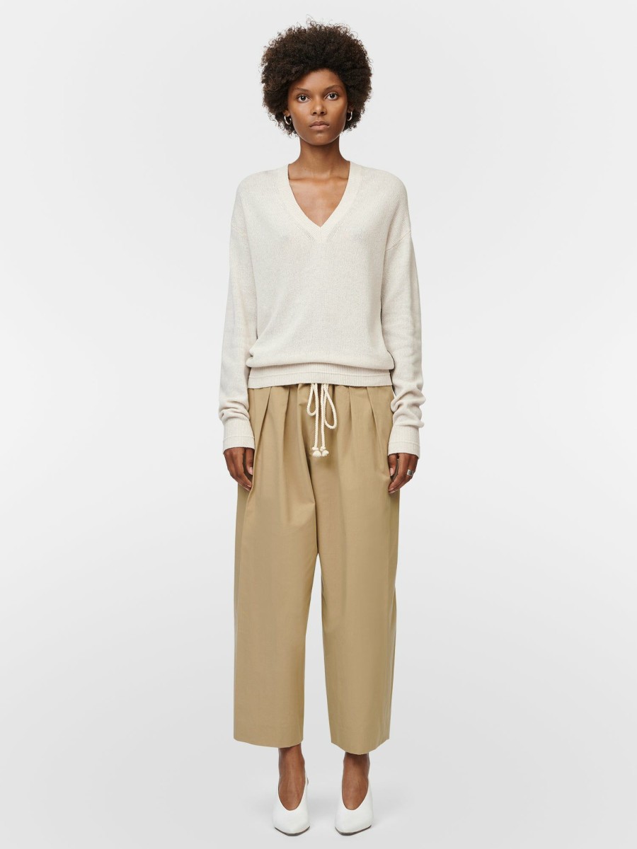 Trousers Maria Mcmanus | Drawstring Pant In Khaki