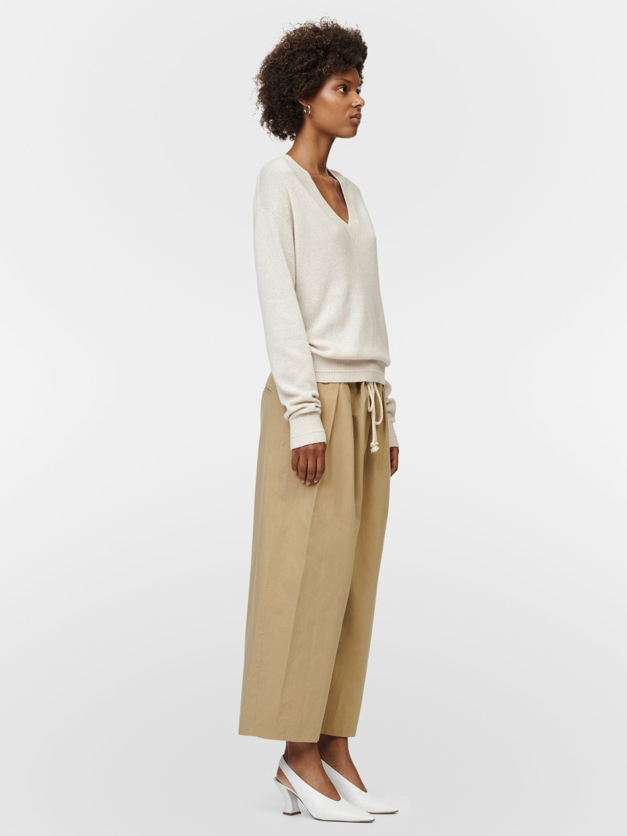 Trousers Maria Mcmanus | Drawstring Pant In Khaki