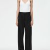 Trousers Maria Mcmanus | Mid Rise Single Pleat Front Pant In Black