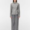 Shirts Maria Mcmanus | Inverted Pleat Pocket Shirt In Grey Plaid