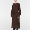 Dresses Maria Mcmanus | Belted Dress In Chocolate