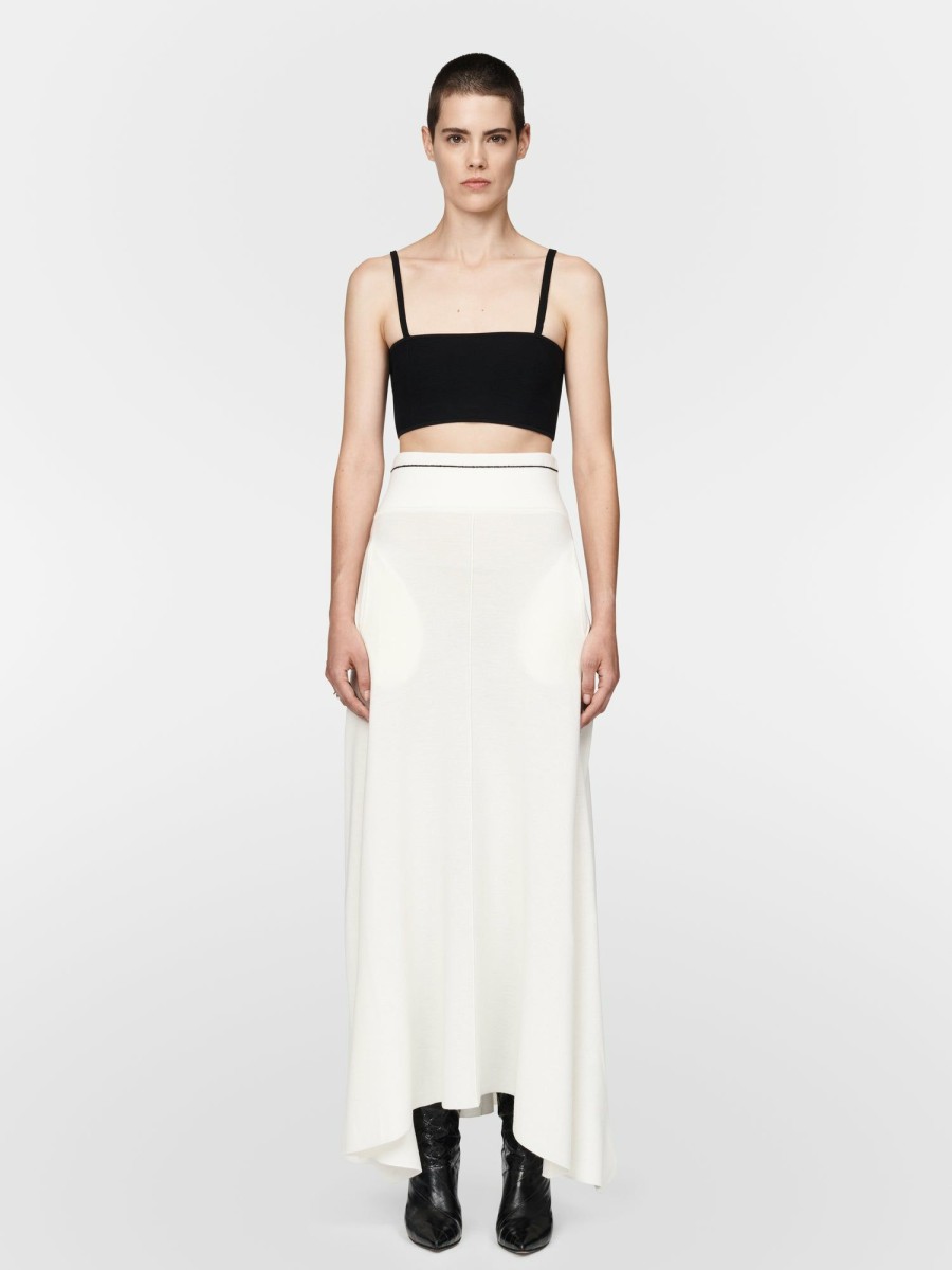 Skirts Maria Mcmanus | Midi Flare Skirt In Ivory