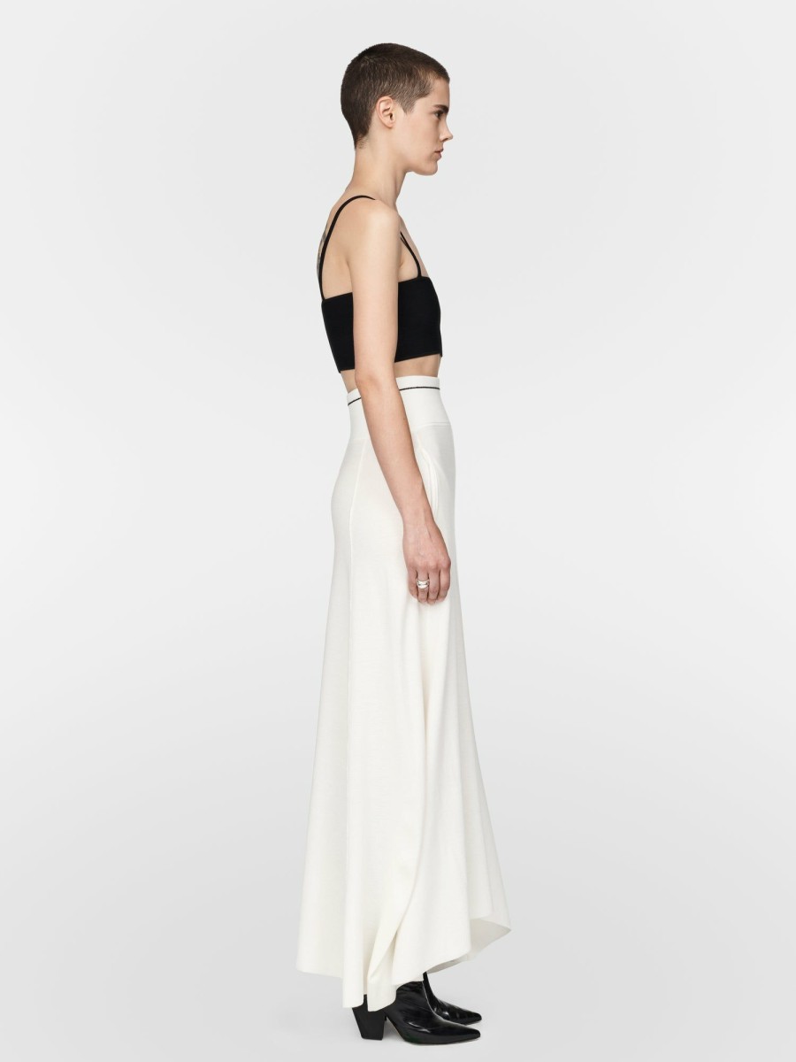 Skirts Maria Mcmanus | Midi Flare Skirt In Ivory