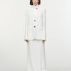 Blazers Maria Mcmanus | Single Breasted Convertible Blazer In Ivory