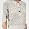 Tops Maria Mcmanus | Jacquard Polo In Cream With Black Dot