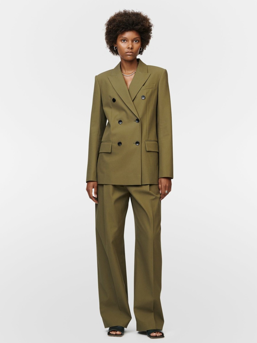 Blazers Maria Mcmanus | Double Breasted 6 Button Blazer In Loden Green