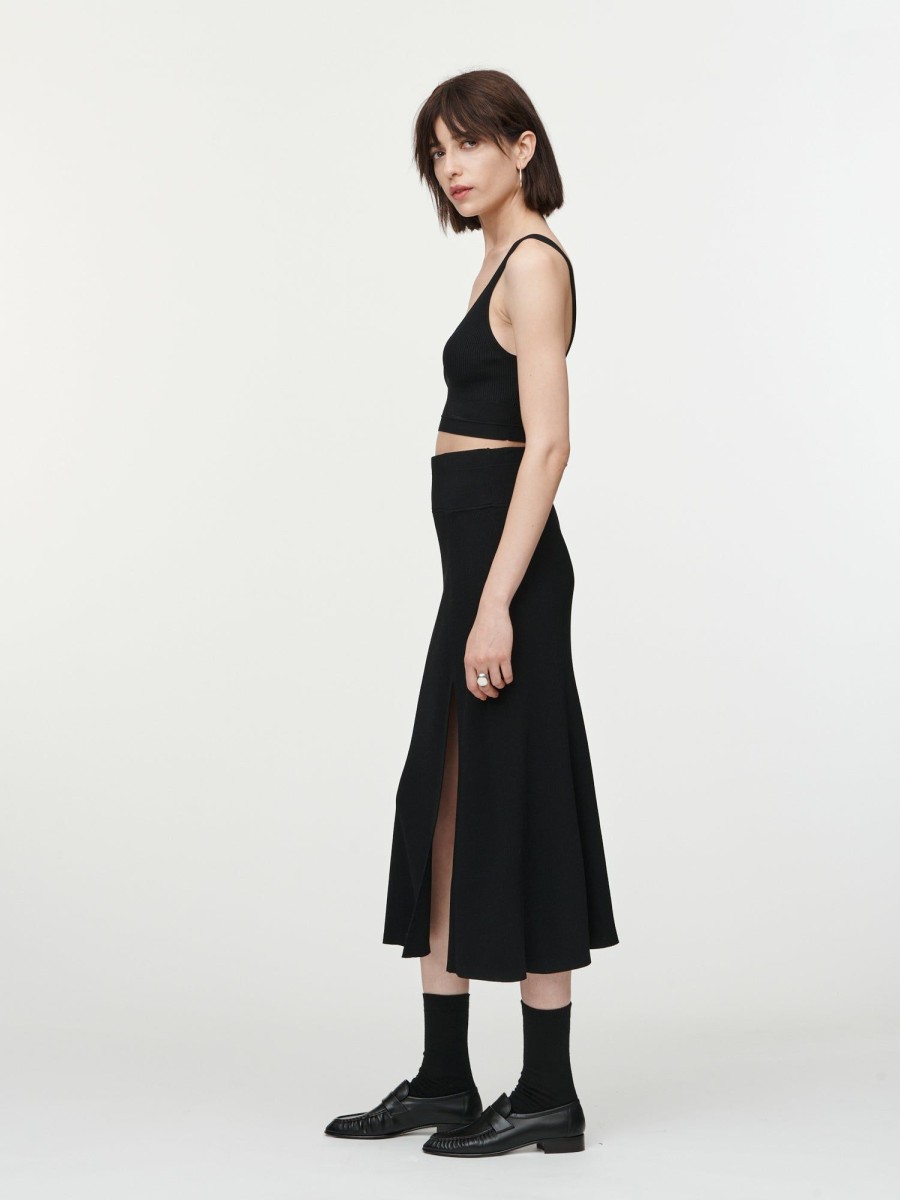 Skirts Maria Mcmanus | Slit Front Skirt In Black