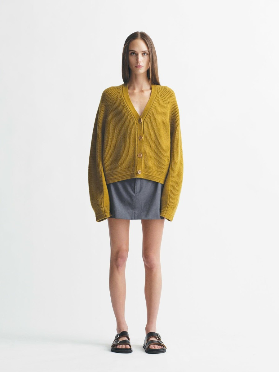 Sweaters Maria Mcmanus | Split Sleeve Cocoon Cardigan In Mustard