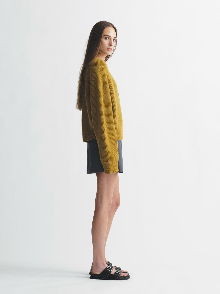 Sweaters Maria Mcmanus | Split Sleeve Cocoon Cardigan In Mustard