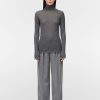 Sweaters Maria Mcmanus | Ribbed Sleeve Turtle Neck In Charcoal