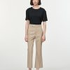 Trousers Maria Mcmanus | High Waisted Crop Trouser In Beige