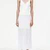 Skirts Maria Mcmanus | Sheer Pleat Skirt In White