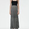 Dresses Maria Mcmanus | Halter Neck Dress In Crema Stripe