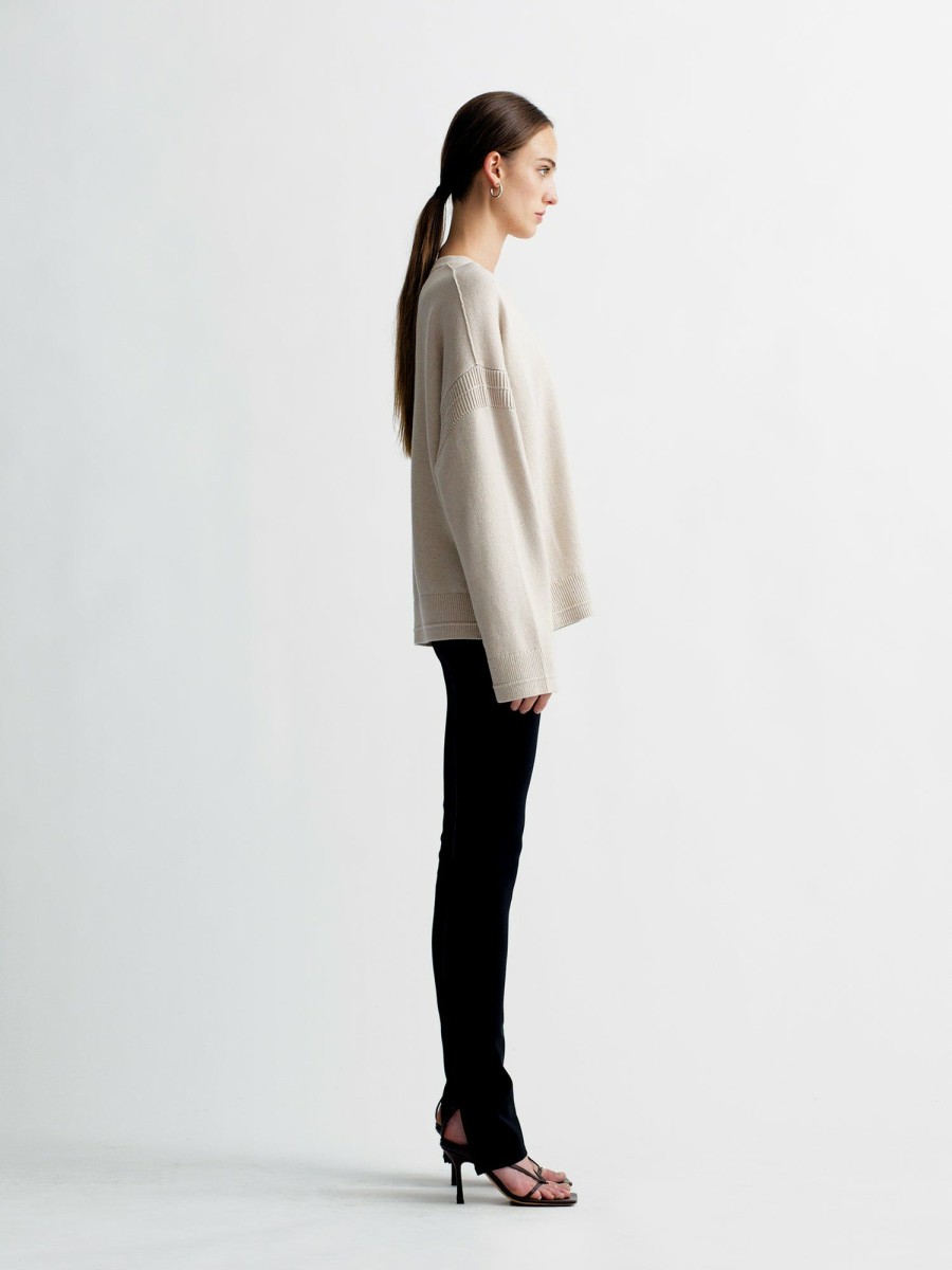 Sweaters Maria Mcmanus | Over-Size Crew In Crema