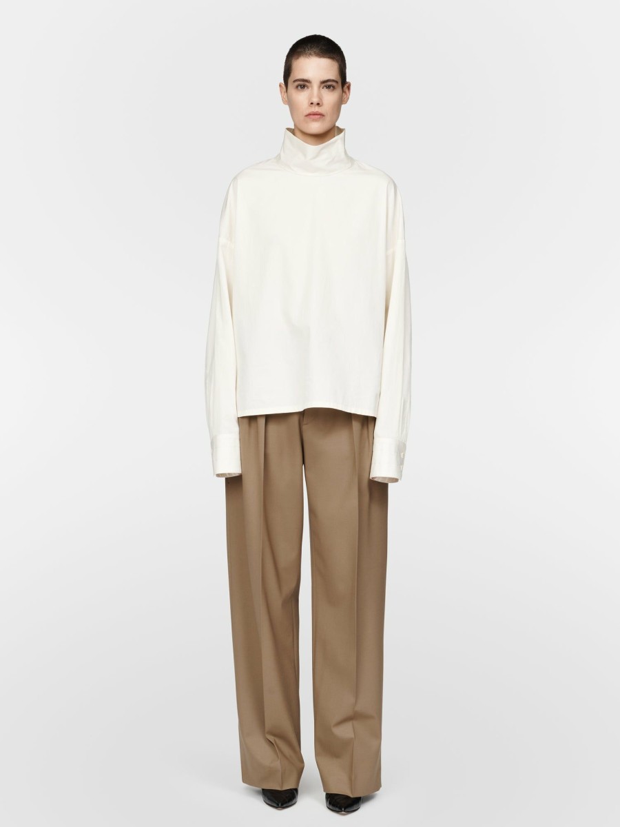 Shirts Maria Mcmanus | Mock Neck Top In Ivory