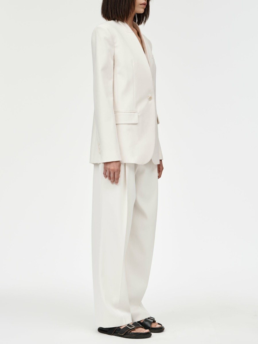 Blazers Maria Mcmanus | Collarless Blazer In Ivory