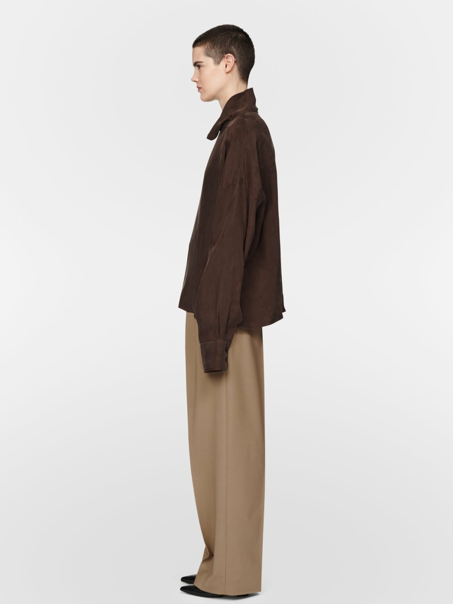 Shirts Maria Mcmanus | Mock Neck Top In Chocolate