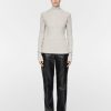 Tops Maria Mcmanus | Ribbed Turtleneck In Silver