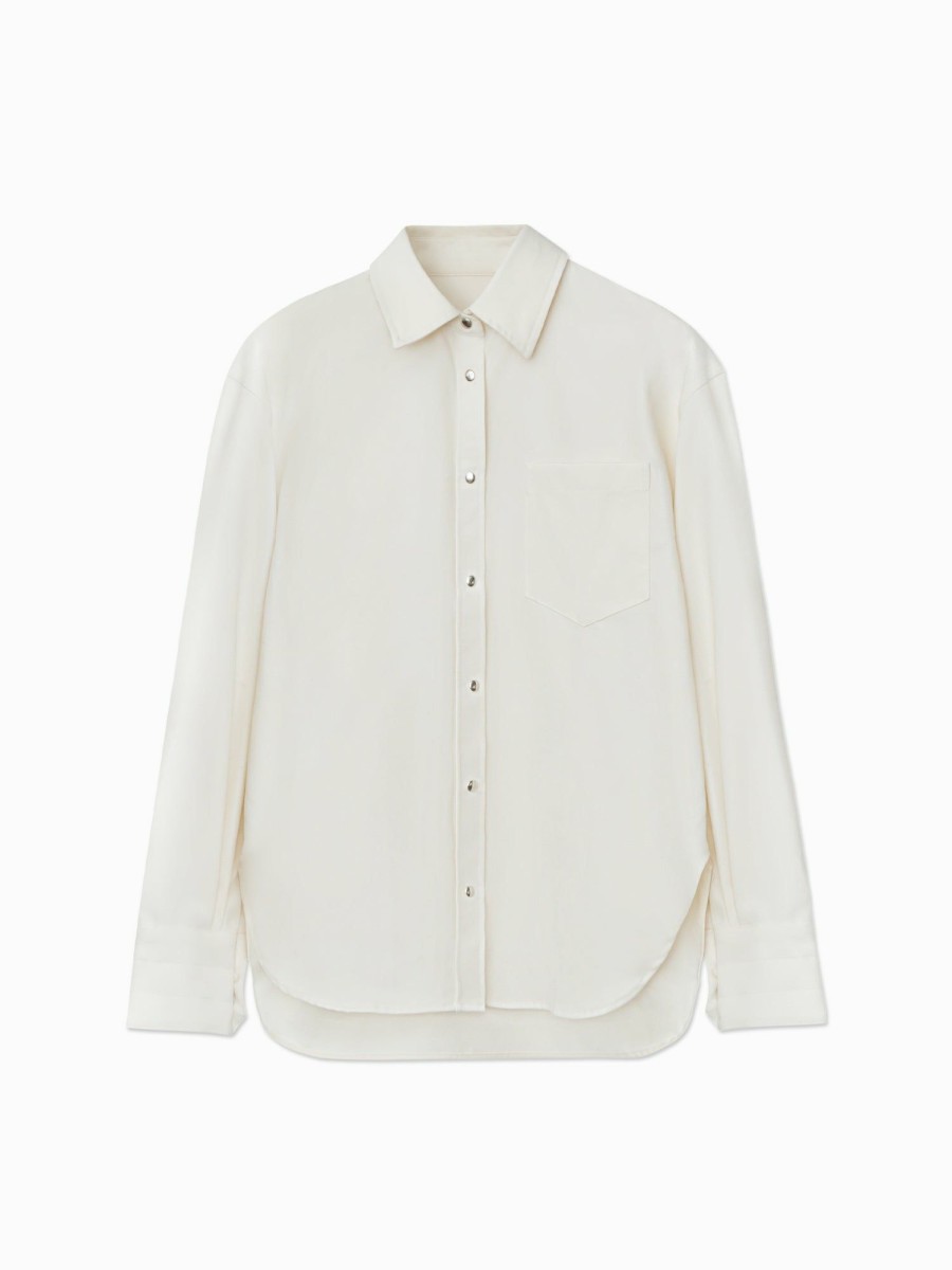 Shirts Maria Mcmanus | Snap Shirt In Ivory