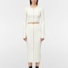 Tops Maria Mcmanus | Zip Crew Cardigan In Ivory